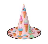 DDSFvbv Many colored ice cream Halloween Party Hat, Witch Hat, Cosplay Accessory, Fancy Dress, Holiday Decorations, One Size