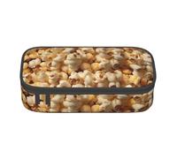 DDSFvbv Popcorn Print Pencil Case - Student & Office Supplies - Item Storage Bag- Makeup Bag- Large Stationery Bag