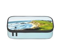 DDSFvbv Seaside Golf Course Pencil Case - Student & Office Supplies - Item Storage Bag- Makeup Bag- Large Stationery Bag