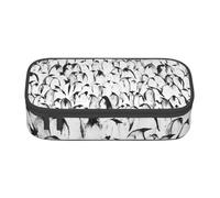 DDSFvbv Stylish Crowd of Penguins Pattern Pencil Case - Student & Office Supplies - Item Storage Bag- Makeup Bag- Large Stationery Bag
