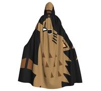 DDSFvbv Wild boar animation Unisex Halloween Hooded Cape Cosplay Costume Cloak for Party Dress Up Uniform Robe Full-Length