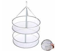DDSHUN Mesh Clothes Hanging Dryer - Large Size Sweater Hanging Dryer - Double-Layer Foldable Space Saver Bags Organizer for Underwear, Lingerie, Socks, Toys, Herbs
