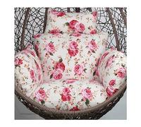 DDSQGTY Egg Chair Cushion Replacement Outdoor Hanging Egg Chair Cushion Thicken Egg Chair Cushion with Ties& Headrest and Armrest for Indoor & Outdoor Garden Patio((C) Hibiscus flowers)