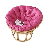 DDSQGTY Papasan Chair Cushion - Without Chair - Thickened Overstuffed Round Cushion Hanging Swing Comfortable Cushion for Outdoor and Indoor Garden or Patio(Roze,50 * 50cm)