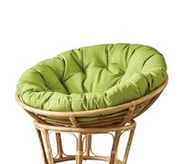 DDSQGTY Papasan Chair Cushion - Without Chair - Thickened Overstuffed Round Cushion Hanging Swing Comfortable Cushion for Outdoor and Indoor Garden or Patio(Green,40 * 40cm)