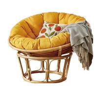 DDSQGTY Papasan Chair Cushion - Without Chair - Thickened Overstuffed Round Cushion Hanging Swing Comfortable Cushion for Outdoor and Indoor Garden or Patio(Yellow,140 * 140cm)