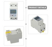 DDSR687 Single-Phase 2P AC220V Multi-Function Energy Meter with LCD Display, Resettable Active/Reverse Power & Power Factor, 10(40) A/5(80) A, DIN(5(80) A)