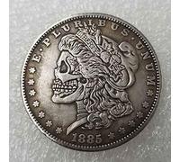 DDTing Morgan Silver Dollars Hobo Nickel Coin - 1885, 1 Dollar, Brass, Nickel, Silver Plated, Handmade Craft, Souvenir