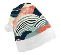 DDTKLSNV Abstract Line Drawing Christmas Hat Comfort Plush Santa Hats Extra Thicken Xmas Hat for Adults Women Men Xmas New Year Party Headwear
