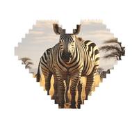DDTKLSNV African Animals Building Block Puzzle Heart Shaped Personalized Photo Building Blocks Puzzles Family Keepsake DIY Romantic Home Decor Anniversary Birthday Gifts for Her, Him, Lovers, Couples