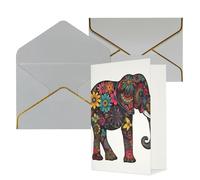 DDTKLSNV Bright Color Flower Elephant Thank You Card with Envelopes Greetings Cards for All Occasions Happy Birthday Wedding Thinking of You Card 4x6 Blank Note Cards