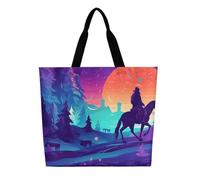 DDTKLSNV Color Silhouette People Women Tote Bag Large Casual Shoulder Bag Reusable Grocery Bag Fasion Handbag for Office Shopping Travel