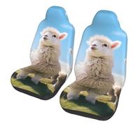 DDTKLSNV Cute Sheep Car Seat Covers Set of 2 Waterproof Breathable Front Seat Protector Universal Fit for Most Cars Suvs Trucks Easy to Install Seat Cushion Cover Car Accessories