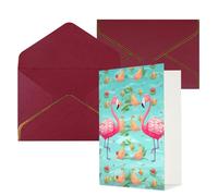 DDTKLSNV Elegant Flamingo Thank You Card with Envelopes Greetings Cards for All Occasions Happy Birthday Wedding Thinking of You Card 4x6 Blank Note Cards