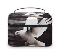 DDTKLSNV Flying Dove Makeup Bag Portable Travel Cosmetic Bag Zipper Makeup Organizer Toiletry Bag for Women Ladies