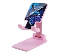 DDTKLSNV Foldable Cell Phone Stand Adjustable Angle Height Desktop Phone Holder Portable Blue Owl Cellphone Cradle Compatible with All Smartphone Pink-Style