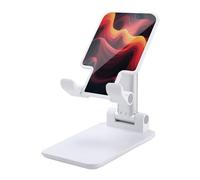 DDTKLSNV Foldable Cell Phone Stand Adjustable Angle Height Desktop Phone Holder Portable Dark Background Cellphone Cradle Compatible with All Smartphone White-Style
