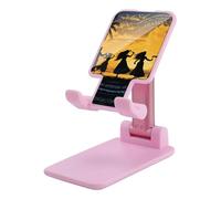 DDTKLSNV Foldable Cell Phone Stand Adjustable Angle Height Desktop Phone Holder Portable Five Silhouettes of Hawaiian Dance Cellphone Cradle Compatible with All Smartphone Pink-Style