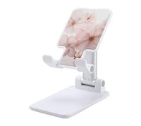 DDTKLSNV Foldable Cell Phone Stand Adjustable Angle Height Desktop Phone Holder Portable Flower Pictures Cellphone Cradle Compatible with All Smartphone White-Style