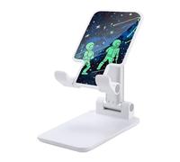 DDTKLSNV Foldable Cell Phone Stand Adjustable Angle Height Desktop Phone Holder Portable Glow in The Dark Cellphone Cradle Compatible with All Smartphone White-Style