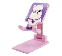 DDTKLSNV Foldable Cell Phone Stand Adjustable Angle Height Desktop Phone Holder Portable Love Alpaca Purple Cellphone Cradle Compatible with All Smartphone Pink-Style