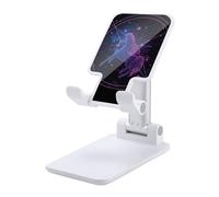 DDTKLSNV Foldable Cell Phone Stand Adjustable Angle Height Desktop Phone Holder Portable Sagittarius Cellphone Cradle Compatible with All Smartphone White-Style