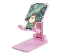 DDTKLSNV Foldable Cell Phone Stand Adjustable Angle Height Desktop Phone Holder Portable Snow Covered Cellphone Cradle Compatible with All Smartphone Pink-Style