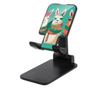 DDTKLSNV Foldable Cell Phone Stand Adjustable Angle Height Desktop Phone Holder Portable Three Cute Alpacas Cellphone Cradle Compatible with All Smartphone Black-Style