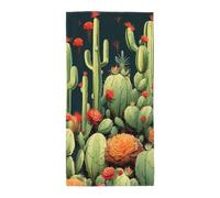 DDTKLSNV Hand Towels for Bathroom 13.8"X27.5",Cactus Art Decorative Kitchen Towel Soft Absorbent Decorative Fingertip Face Towels Microfiber Wash Cloth for Guest Hotel Gym Yoga,Housewarming Gift Idea