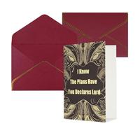 DDTKLSNV I Know The Plans Have You Declares Lord Thank You Card with Envelopes Greetings Cards for All Occasions Happy Birthday Wedding Thinking of You Card 4x6 Blank Note Cards