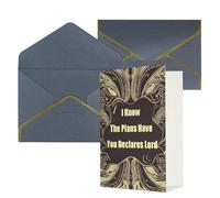 DDTKLSNV I Know The Plans Have You Declares Lord Thank You Card with Envelopes Greetings Cards for All Occasions Happy Birthday Wedding Thinking of You Card 4x6 Blank Note Cards