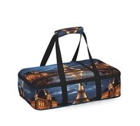 DDTKLSNV Insulated Casserole Carrier Portable Casserole Dish Carrier Fits 9"" X13 Baking Dish,Waterproof Lasagna Holder Paris In Ninght Lunch Bag For Party,Picnic,Cookouts,Traveling