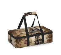 DDTKLSNV Insulated Casserole Carrier Portable Casserole Dish Carrier Fits 9"" X13 Baking Dish,Waterproof Lasagna Holder Paris Eiffel Tower Lunch Bag For Party,Picnic,Cookouts,Traveling