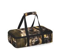 DDTKLSNV Insulated Casserole Carrier Portable Casserole Dish Carrier Fits 9"" X13 Baking Dish,Waterproof Lasagna Holder German Shepherd Lunch Bag For Party,Picnic,Cookouts,Traveling