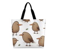 DDTKLSNV Kiwi Birds Cute Women Tote Bag Large Casual Shoulder Bag Reusable Grocery Bag Fasion Handbag for Office Shopping Travel