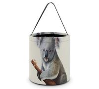 DDTKLSNV Koala And Butterfly Halloween Trick Or Treat Bag Reusable Halloween Candy Bucket Candy Bag Grocery Bags with Handles for Halloween Party Supplies Favors