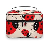 DDTKLSNV Ladybug2 Makeup Bag Portable Travel Cosmetic Bag Zipper Makeup Organizer Toiletry Bag for Women Ladies