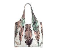 DDTKLSNV Large Tote Bag For Women Heavy Duty Foldable Shopping Tote Bag Arrow Feather Dream Shoulder Bag For Work Beach Travel