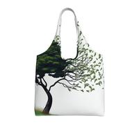 DDTKLSNV Large Tote Bag For Women Heavy Duty Foldable Shopping Tote Bag Big Tree Blowing In The Wind Shoulder Bag For Work Beach Travel