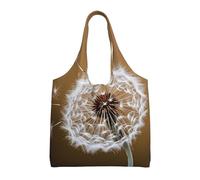 DDTKLSNV Large Tote Bag For Women Heavy Duty Foldable Shopping Tote Bag Blown Dandelion Blossom Shoulder Bag For Work Beach Travel