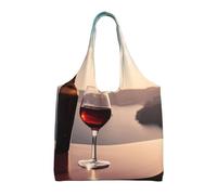 DDTKLSNV Large Tote Bag For Women Heavy Duty Foldable Shopping Tote Bag Greek Wine Shoulder Bag For Work Beach Travel