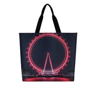 DDTKLSNV London Eye at Night Women Tote Bag Large Casual Shoulder Bag Reusable Grocery Bag Fasion Handbag for Office Shopping Travel