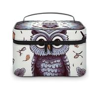 DDTKLSNV Owl Tree Branches Makeup Bag Portable Travel Cosmetic Bag Zipper Makeup Organizer Toiletry Bag for Women Ladies