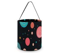 DDTKLSNV Polka Dot Pattern Halloween Trick Or Treat Bag Reusable Halloween Candy Bucket Candy Bag Grocery Bags with Handles for Halloween Party Supplies Favors