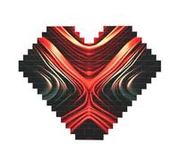 DDTKLSNV Red Line Building Block Puzzle Heart Shaped Personalized Photo Building Blocks Puzzles Family Keepsake DIY Romantic Home Decor Anniversary Birthday Gifts for Her, Him, Lovers, Couples