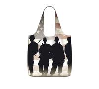 DDTKLSNV Reusable Shopping Bags In Pocket Foldable Washable Grocery Bags Armed Forces Day American