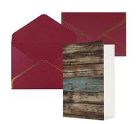 DDTKLSNV Rustic Old Barn Wood Thank You Card with Envelopes Greetings Cards for All Occasions Happy Birthday Wedding Thinking of You Card 4x6 Blank Note Cards