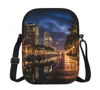 DDTKLSNV Small Crossbody Bags For Women Cell Phone Wallet Lightweight Travel Shoulder Bag Zipper Sling Purses Portland At Night Messenger Bag