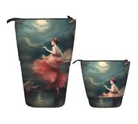 DDTKLSNV Telescopic Pencil Case Cute Stand Pencil Bag Pop Up Pen Holder A Night Of Miracles And Magic Cosmetics Bags Desk Stationery Case For Office Supplies