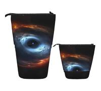 DDTKLSNV Telescopic Pencil Case Cute Stand Pencil Bag Pop Up Pen Holder Black Hole Swallows Neutron Star Cosmetics Bags Desk Stationery Case For Office Supplies